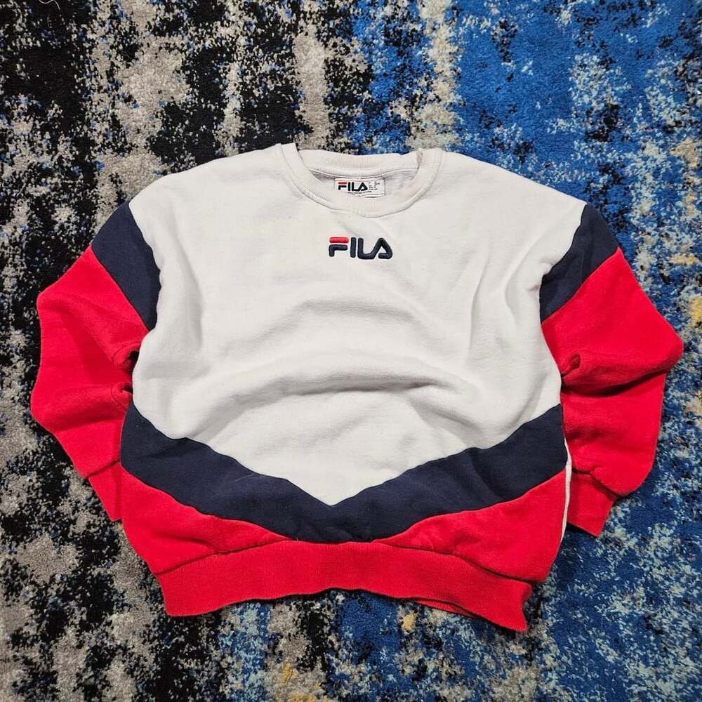 Fila Colorblock Chevron Crewneck Sweatshirt